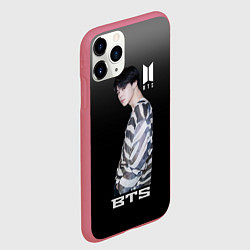 Чехол iPhone 11 Pro матовый BTS, цвет: 3D-малиновый — фото 2