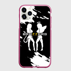 Чехол iPhone 11 Pro матовый Brazzers, цвет: 3D-малиновый
