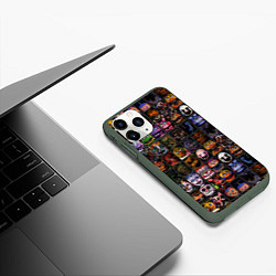 Чехол iPhone 11 Pro матовый Five Nights At Freddy's, цвет: 3D-темно-зеленый — фото 2