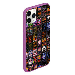 Чехол iPhone 11 Pro матовый Five Nights At Freddy's, цвет: 3D-фиолетовый — фото 2
