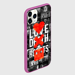 Чехол iPhone 11 Pro матовый LOVE DEATH ROBOTS LDR, цвет: 3D-фиолетовый — фото 2