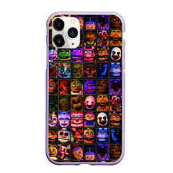 Чехол iPhone 11 Pro матовый Five Nights At Freddy's, цвет: 3D-светло-сиреневый