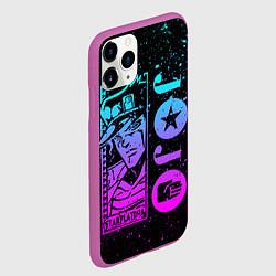 Чехол iPhone 11 Pro матовый JoJo Bizarre Adventure, цвет: 3D-фиолетовый — фото 2