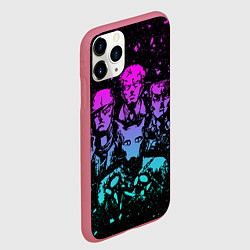 Чехол iPhone 11 Pro матовый Приключения ДжоДжо, цвет: 3D-малиновый — фото 2