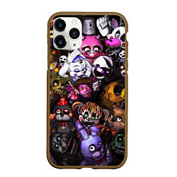 Чехол iPhone 11 Pro матовый Five Nights At Freddy's, цвет: 3D-коричневый