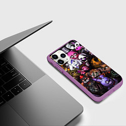 Чехол iPhone 11 Pro матовый Five Nights At Freddy's, цвет: 3D-фиолетовый — фото 2