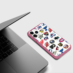 Чехол iPhone 11 Pro матовый Daewoo, цвет: 3D-малиновый — фото 2