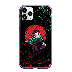 Чехол iPhone 11 Pro матовый KIMETSU NO YAIBA, цвет: 3D-фиолетовый