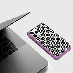 Чехол iPhone 11 Pro матовый Fortnite&Marshmello, цвет: 3D-фиолетовый — фото 2