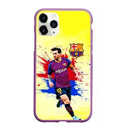 Чехол iPhone 11 Pro матовый Месси, цвет: 3D-фиолетовый