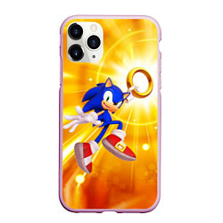 Чехол iPhone 11 Pro матовый Sonic, цвет: 3D-розовый