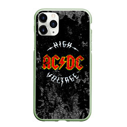 Чехол iPhone 11 Pro матовый ACDC, цвет: 3D-салатовый