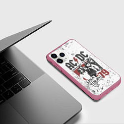Чехол iPhone 11 Pro матовый ACDC, цвет: 3D-малиновый — фото 2