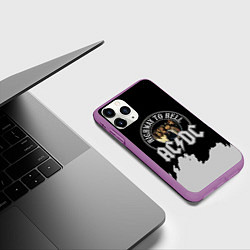 Чехол iPhone 11 Pro матовый ACDC, цвет: 3D-фиолетовый — фото 2