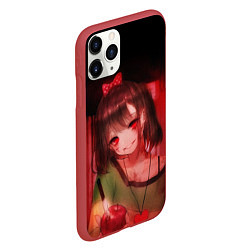 Чехол iPhone 11 Pro матовый UNDERTALE, цвет: 3D-красный — фото 2