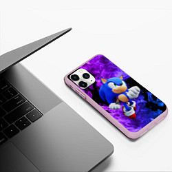 Чехол iPhone 11 Pro матовый SONIC, цвет: 3D-розовый — фото 2