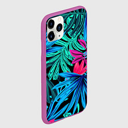 Чехол iPhone 11 Pro матовый Тропикана, цвет: 3D-фиолетовый — фото 2