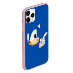 Чехол iPhone 11 Pro матовый Sonic, цвет: 3D-розовый — фото 2