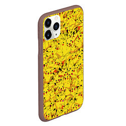 Чехол iPhone 11 Pro матовый Пикачу, цвет: 3D-коричневый — фото 2