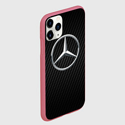Чехол iPhone 11 Pro матовый MERCEDES, цвет: 3D-малиновый — фото 2