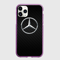 Чехол iPhone 11 Pro матовый MERCEDES, цвет: 3D-фиолетовый