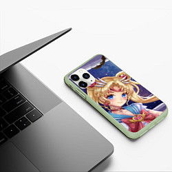 Чехол iPhone 11 Pro матовый SAILOR MOON, цвет: 3D-салатовый — фото 2