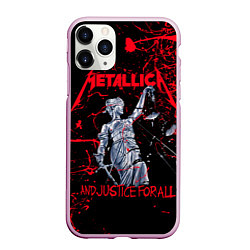 Чехол iPhone 11 Pro матовый Metallica, цвет: 3D-розовый