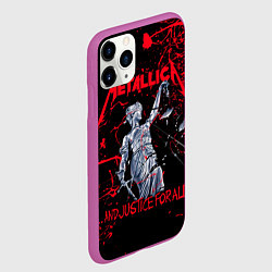 Чехол iPhone 11 Pro матовый Metallica, цвет: 3D-фиолетовый — фото 2