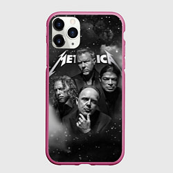 Чехол iPhone 11 Pro матовый Metallica, цвет: 3D-малиновый