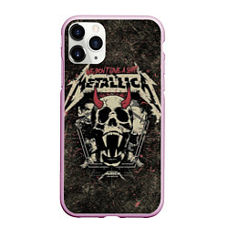 Чехол iPhone 11 Pro матовый Metallica, цвет: 3D-розовый