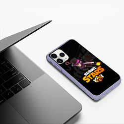Чехол iPhone 11 Pro матовый Brawl stars Mortis Мортис, цвет: 3D-светло-сиреневый — фото 2