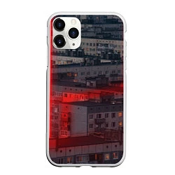 Чехол iPhone 11 Pro матовый Neon in the city, цвет: 3D-белый