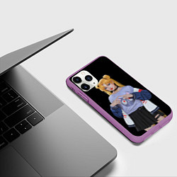 Чехол iPhone 11 Pro матовый СЕЙЛОР МУН, цвет: 3D-фиолетовый — фото 2