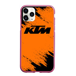 Чехол iPhone 11 Pro матовый KTM, цвет: 3D-малиновый