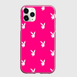 Чехол iPhone 11 Pro матовый PLAYBOY, цвет: 3D-малиновый