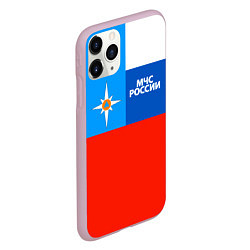 Чехол iPhone 11 Pro матовый Флаг МЧС России, цвет: 3D-розовый — фото 2