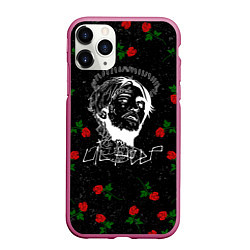 Чехол iPhone 11 Pro матовый LIL PEEP ROSE, цвет: 3D-малиновый