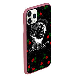 Чехол iPhone 11 Pro матовый LIL PEEP ROSE, цвет: 3D-малиновый — фото 2