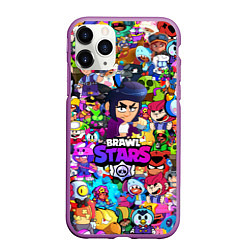 Чехол iPhone 11 Pro матовый BRAWL STARS:BIBI, цвет: 3D-фиолетовый