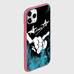 Чехол iPhone 11 Pro матовый Алиса, цвет: 3D-малиновый — фото 2