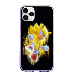 Чехол iPhone 11 Pro матовый Sonic, цвет: 3D-светло-сиреневый