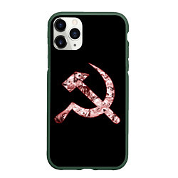 Чехол iPhone 11 Pro матовый Anime USSR, цвет: 3D-темно-зеленый