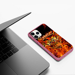 Чехол iPhone 11 Pro матовый SABATON, цвет: 3D-малиновый — фото 2