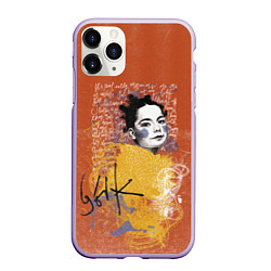 Чехол iPhone 11 Pro матовый Bjork, цвет: 3D-светло-сиреневый