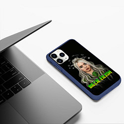 Чехол iPhone 11 Pro матовый BILLIE EILISH, цвет: 3D-тёмно-синий — фото 2