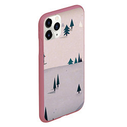 Чехол iPhone 11 Pro матовый Snow 1, цвет: 3D-малиновый — фото 2