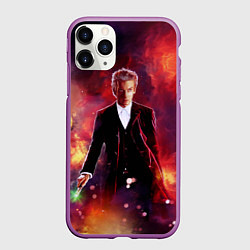 Чехол iPhone 11 Pro матовый ДОКТОР КТО, цвет: 3D-фиолетовый