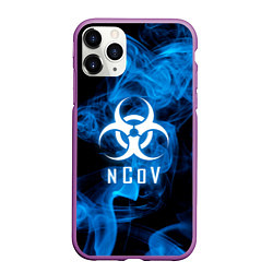 Чехол iPhone 11 Pro матовый NCoV, цвет: 3D-фиолетовый