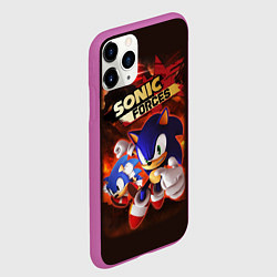 Чехол iPhone 11 Pro матовый SONIC, цвет: 3D-фиолетовый — фото 2