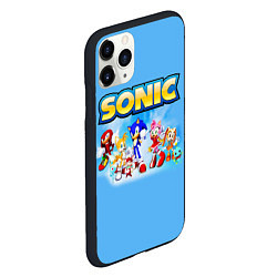 Чехол iPhone 11 Pro матовый SONIC, цвет: 3D-черный — фото 2